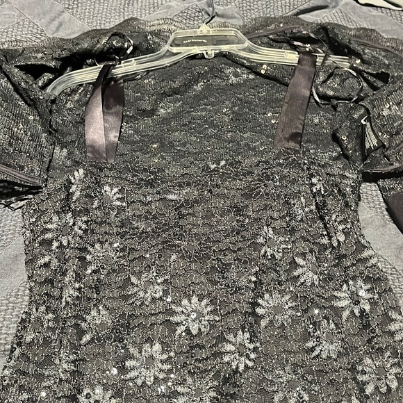 Short Blue Lace Dress with Jacket - Picture 4 of 5